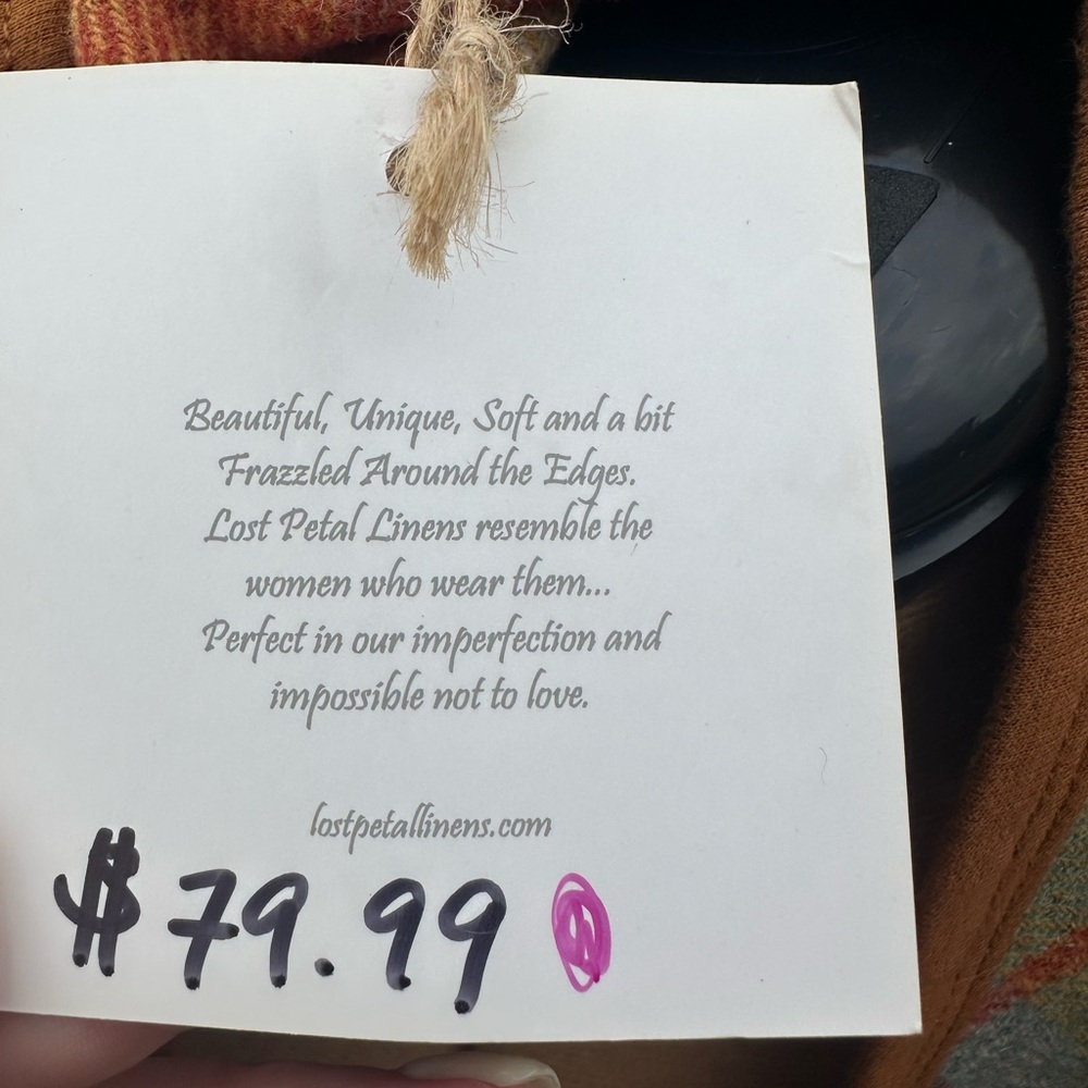 Lost Petal Linens wool blend one size sweater. Wool wrap. Fall colors NWT - Picture 7 of 7